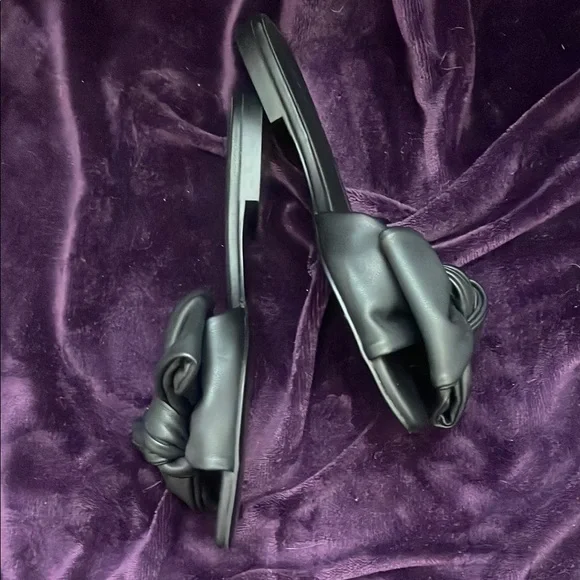 Mango Women's Gray Slide Sandals - Picture 3 of 8